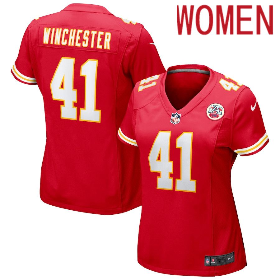 Women Kansas City Chiefs 41 James Winchester Nike Red Game NFL Jersey